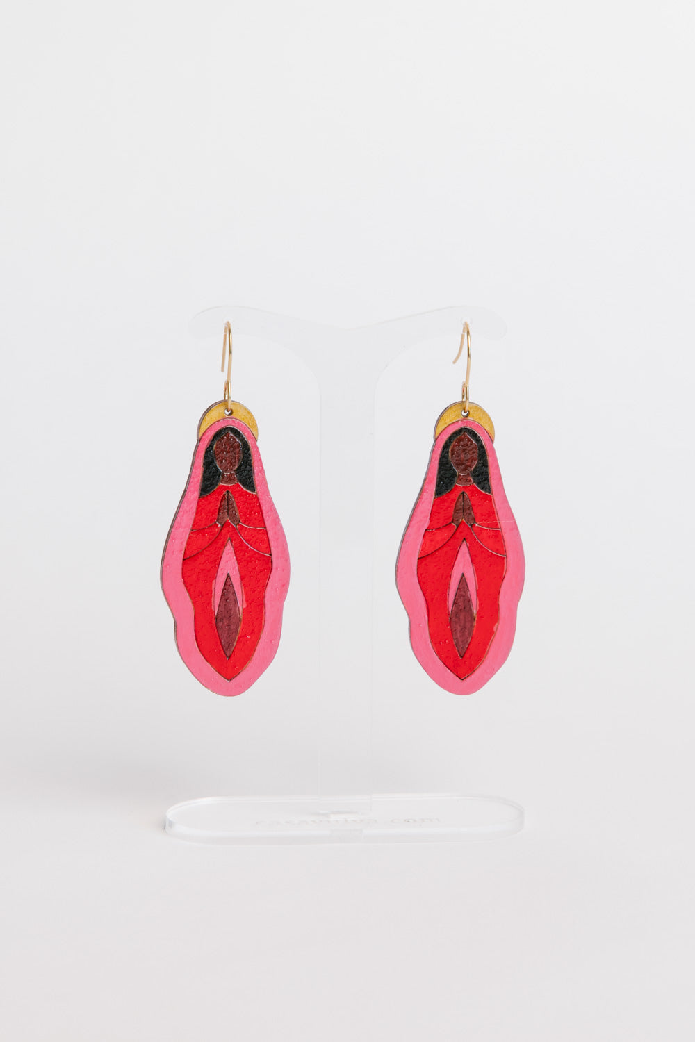Holy Vulva Hook Earrings in Temple Oracle