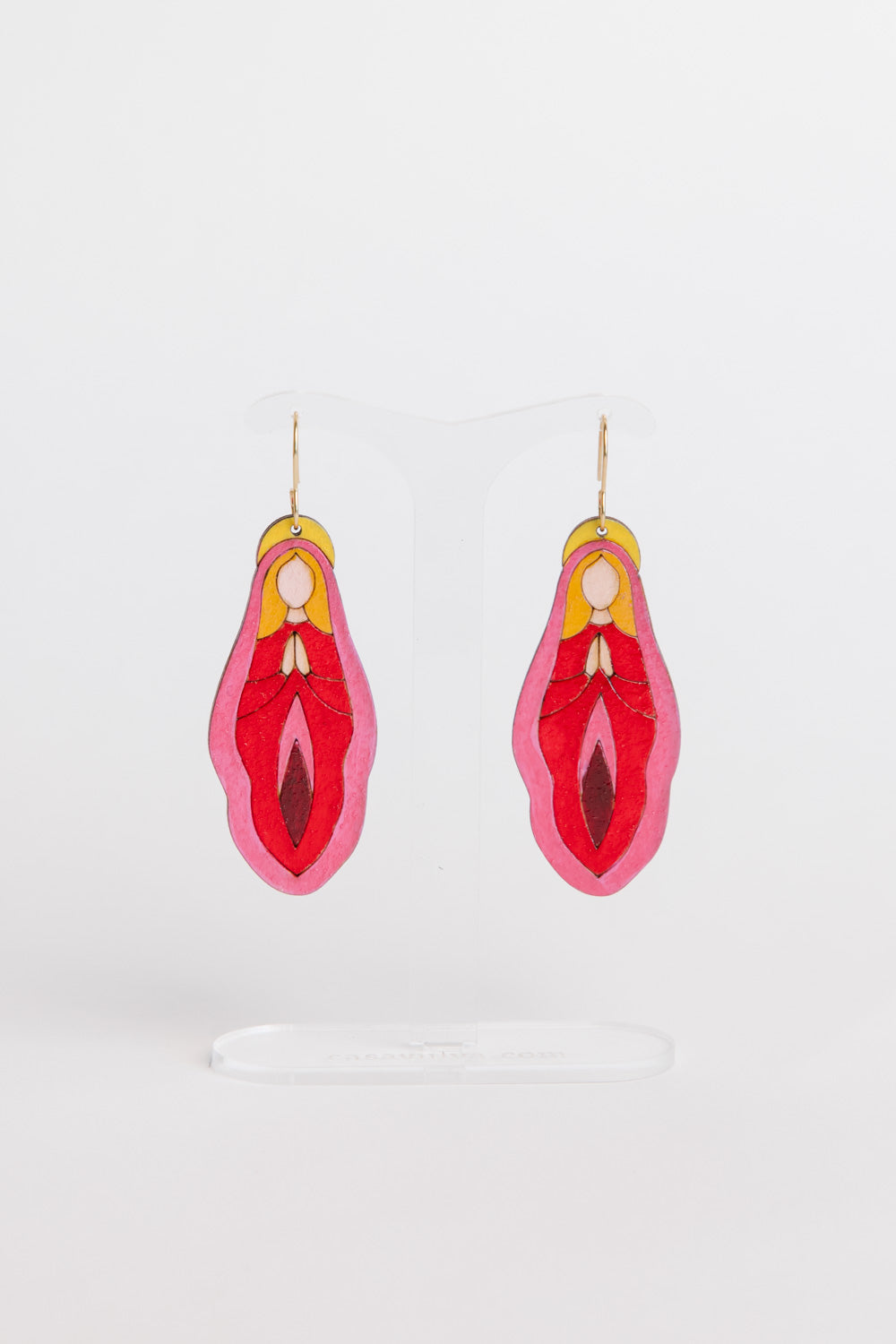 Holy Vulva Hook Earrings in Temple Muse