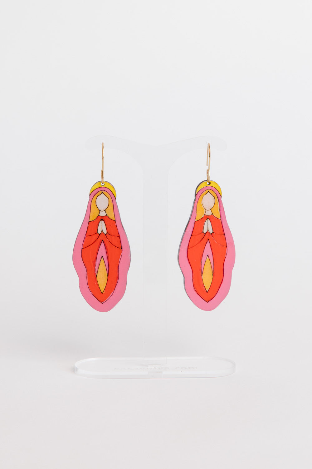 Holy Vulva Hook Earrings in Wild Eve