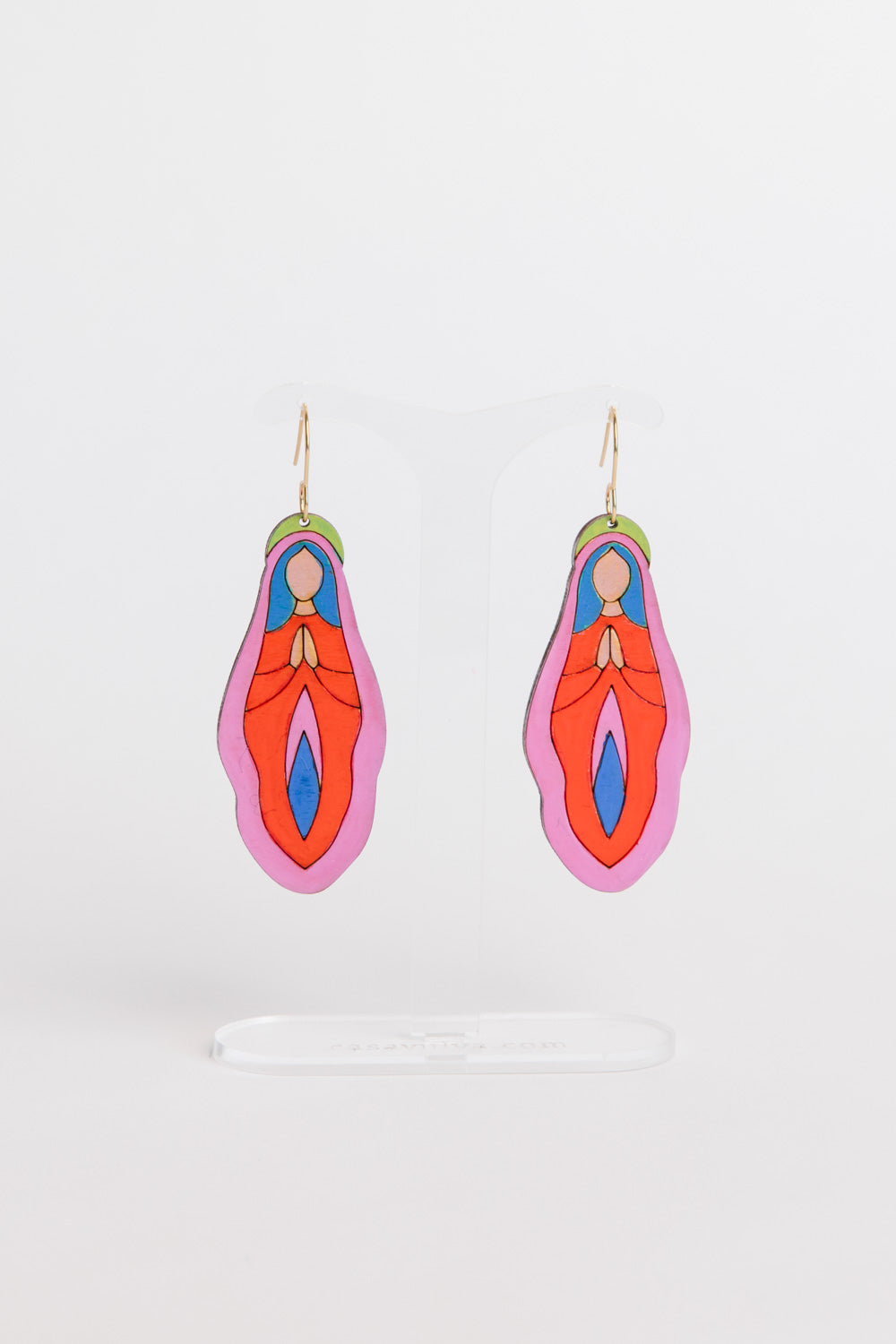 Holy Vulva Hook Earrings in Wild Artemis