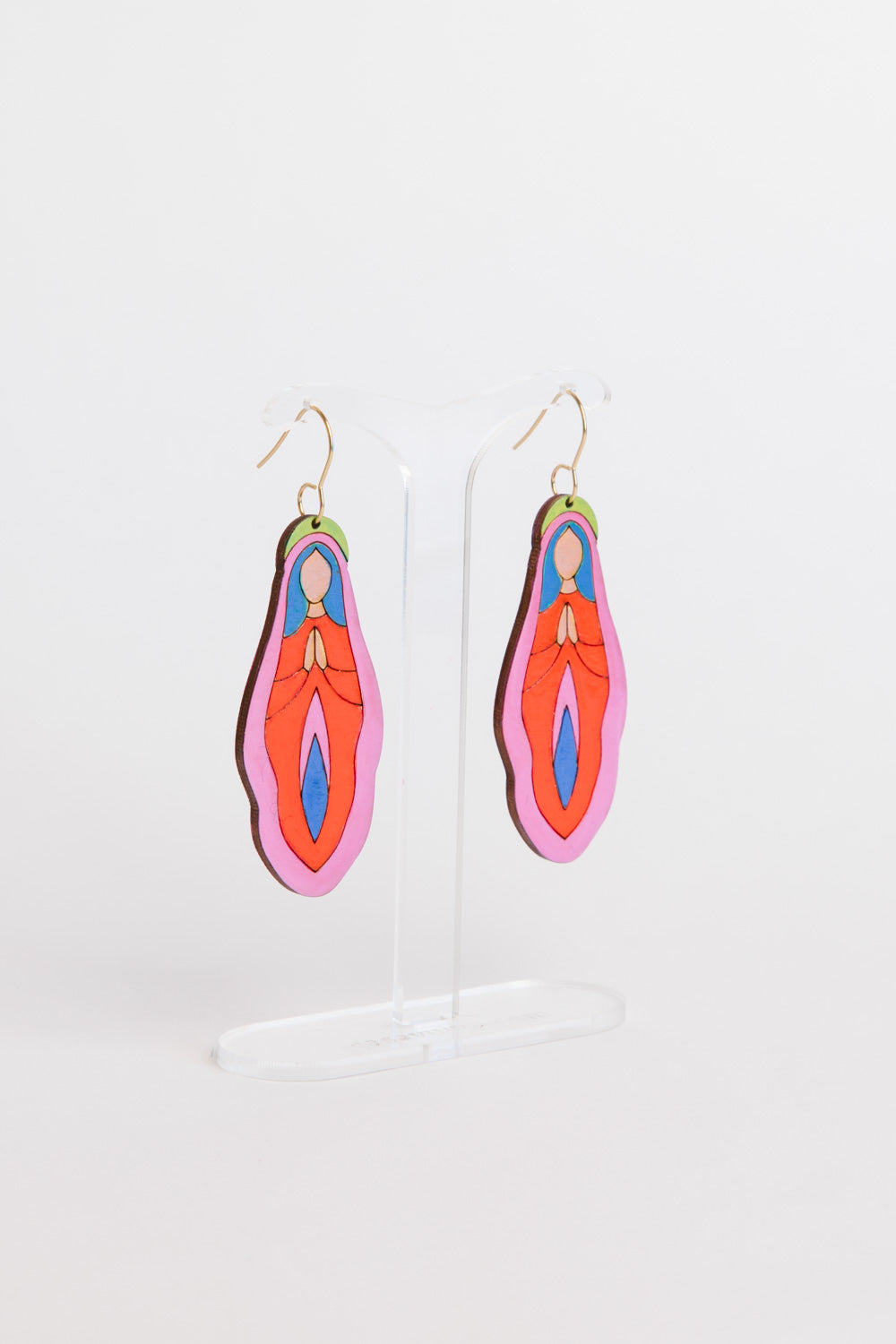 Holy Vulva Hook Earrings in Wild Artemis