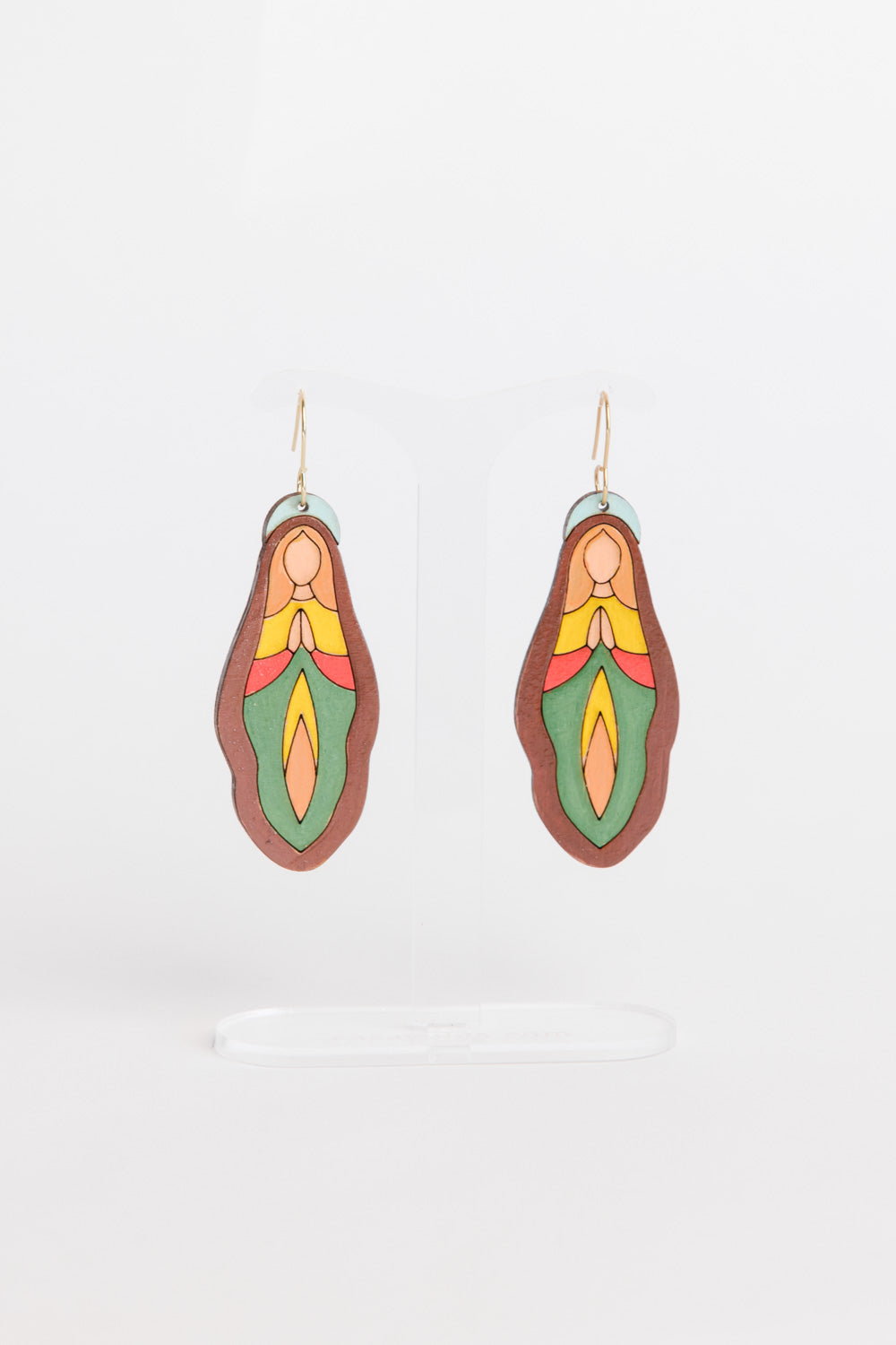 Holy Vulva Hook Earrings in Harvest Queen