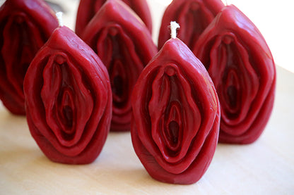 Vulva Candle in Temple Rose