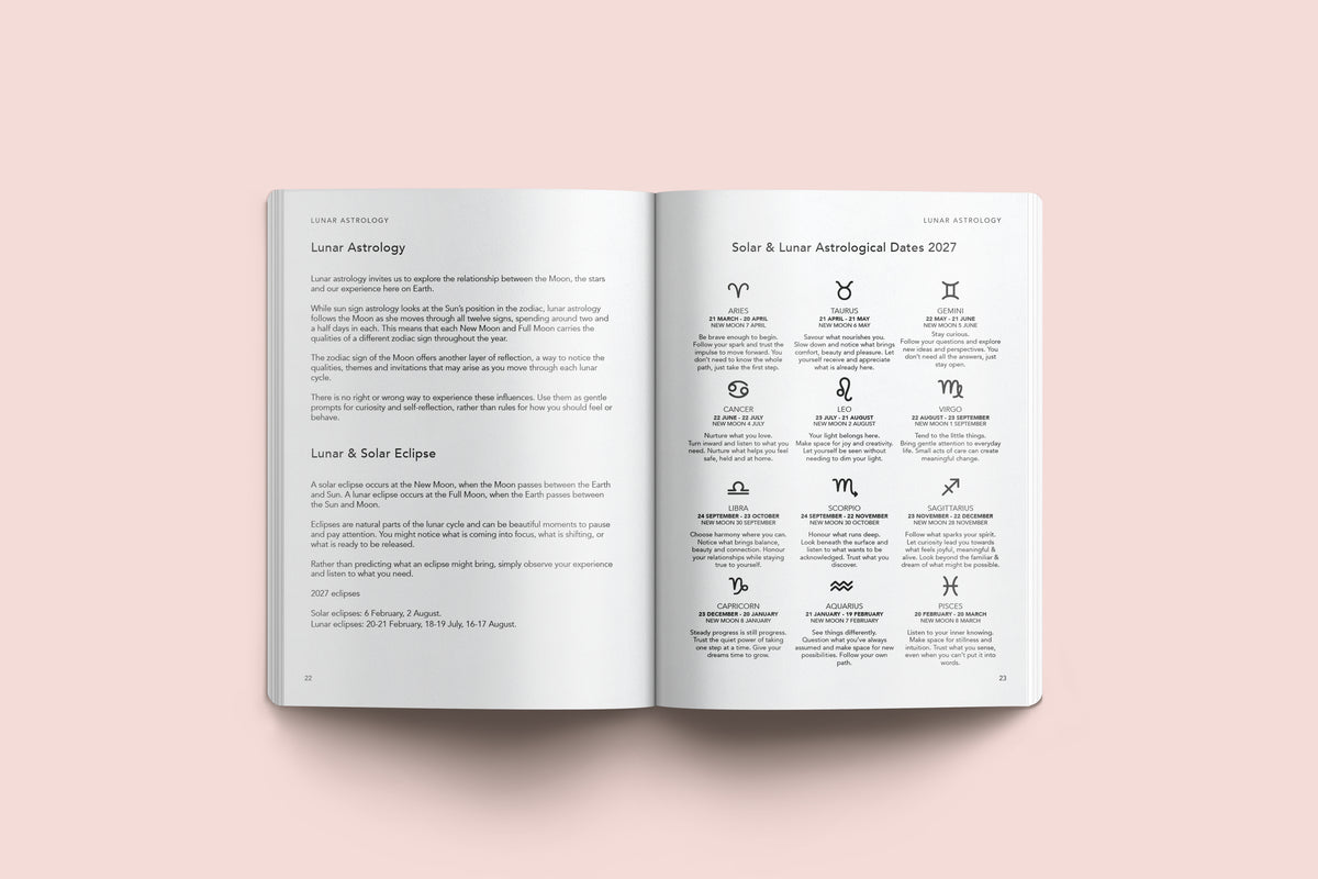 Pre-Order Lunar Diary 2027 – Moon, Seasons &amp; Cycle Planner